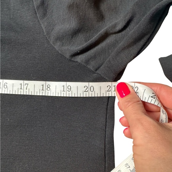 J Jill Womens Tunic Top Large Black Long Sleeve Comfy Soft Cotton Cozycore A169 - Picture 5 of 8